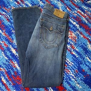 True Religion Jeans Mens 33x33 Flap Pockets Ricky Big T Streetwear Denim